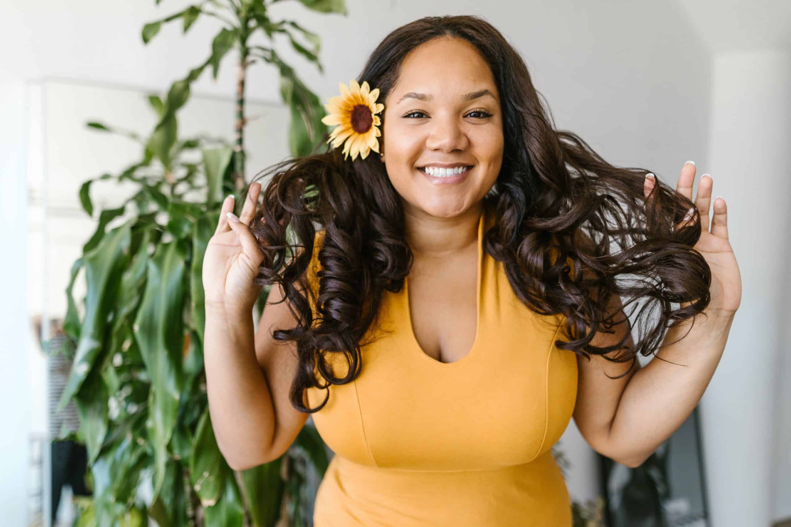 Smiling Girl Dressed In Yellow With Sunflower In Her Her What Is Berberine