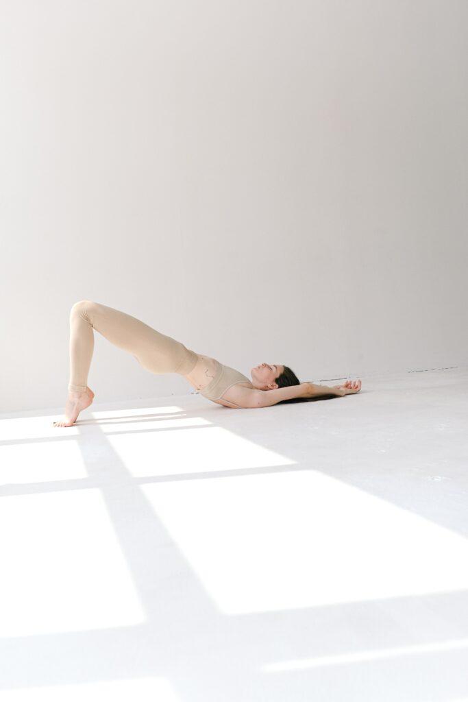 Young Woman Doing Pelvic Floor Exercise