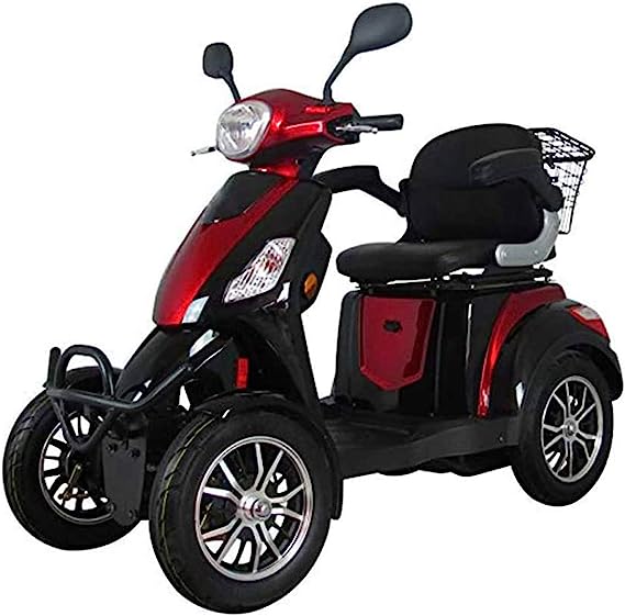 Black And Red Mobility Scooter.

