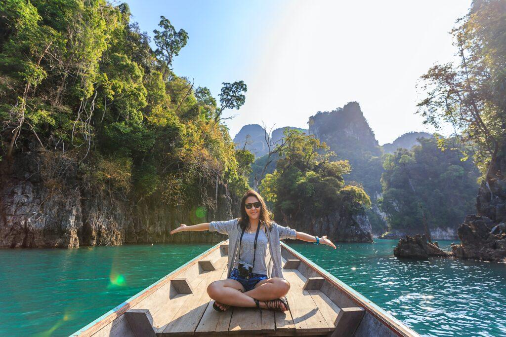 Young Woman In A Boat Travelling On River
Solo Travel For Women