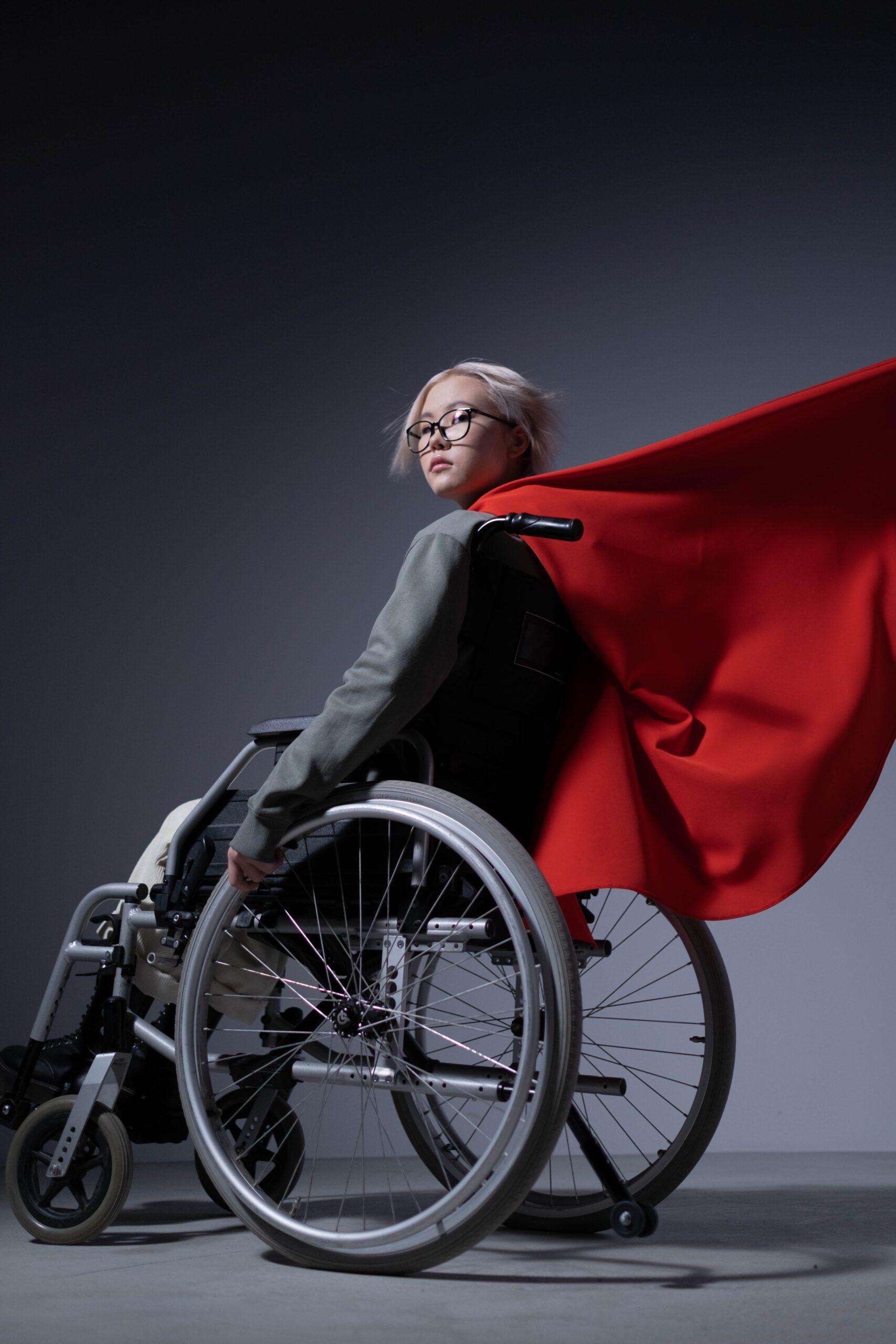 Girl In Wheelchair Dressed As Super Hero