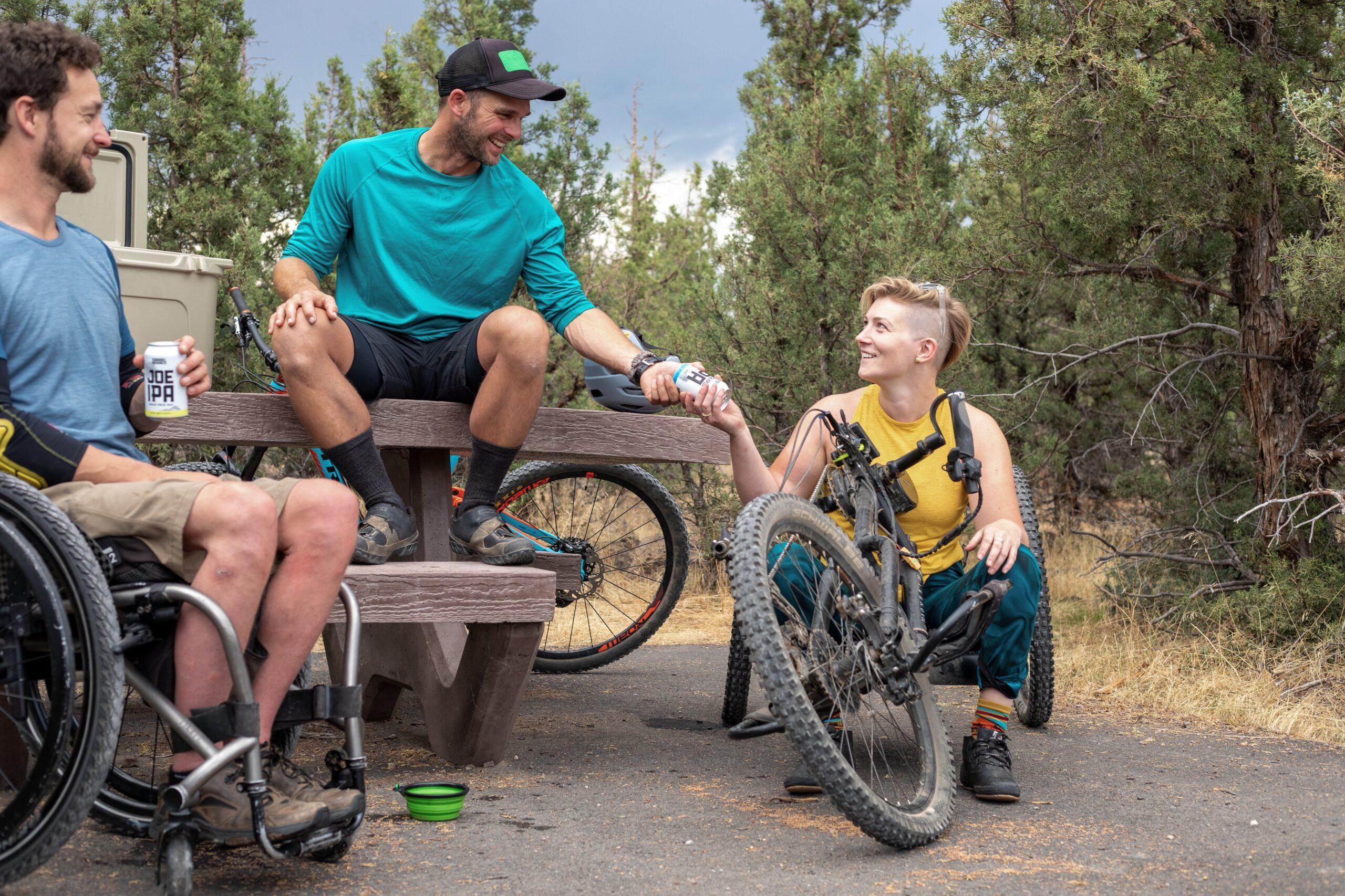 Disabled People In Wheelchairs In The Forest. Unlocking Independence: How Wheelchairs Empower Individuals with Mobility Challenges