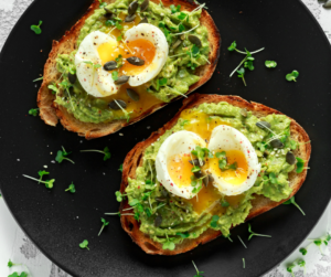 Hard-Boiled Eggs with Avocado Toast