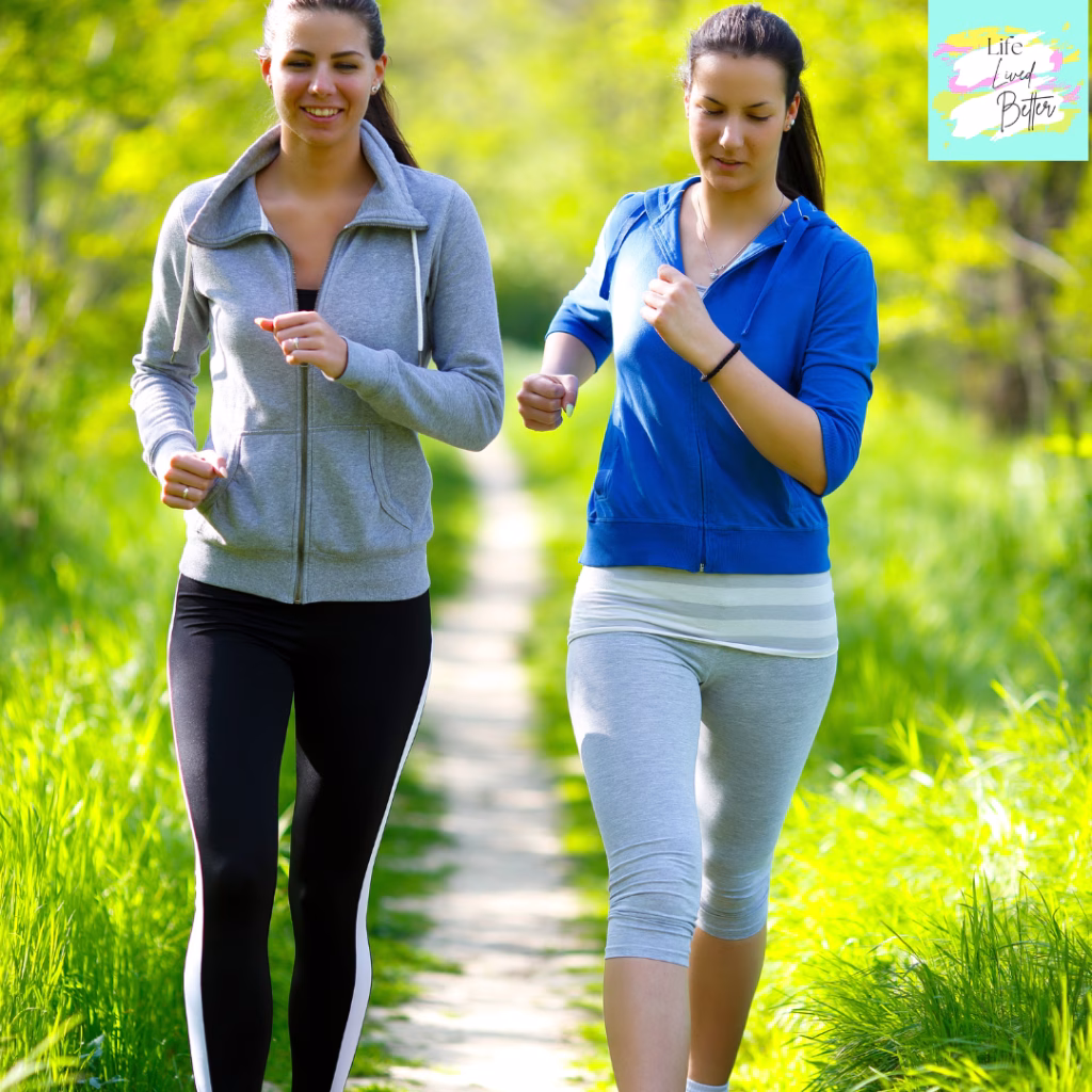 two young women Japanese walking in the countryside
